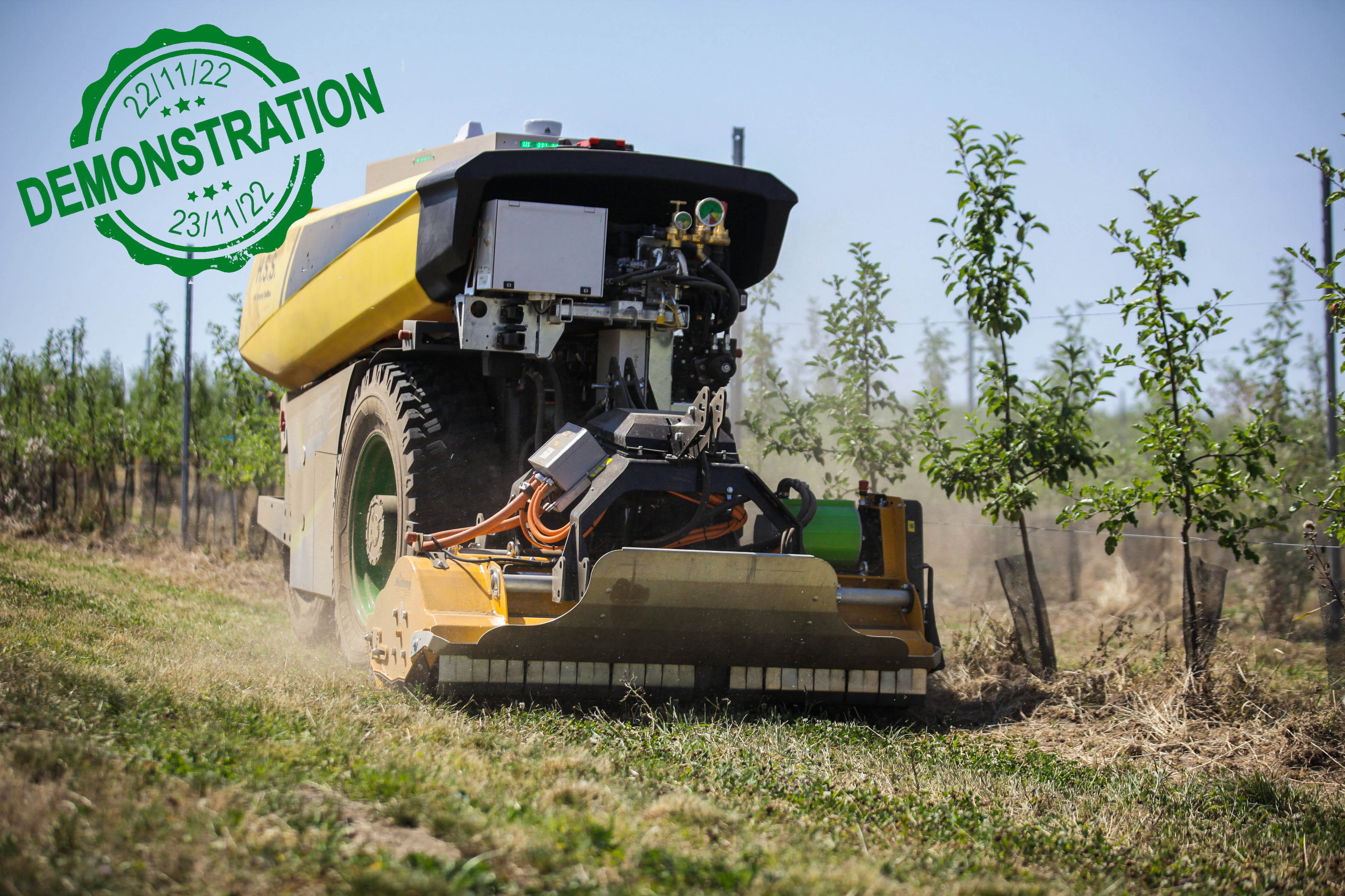 Démonstration du tracteur autonome Vignes et Vergers